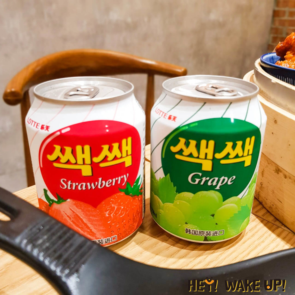 樂天草莓汁+樂天粒粒葡萄汁