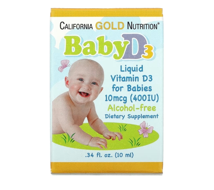 維生素D3-2023給嬰兒吃推薦:California Gold Nutrition, 嬰兒液體維生素 D3